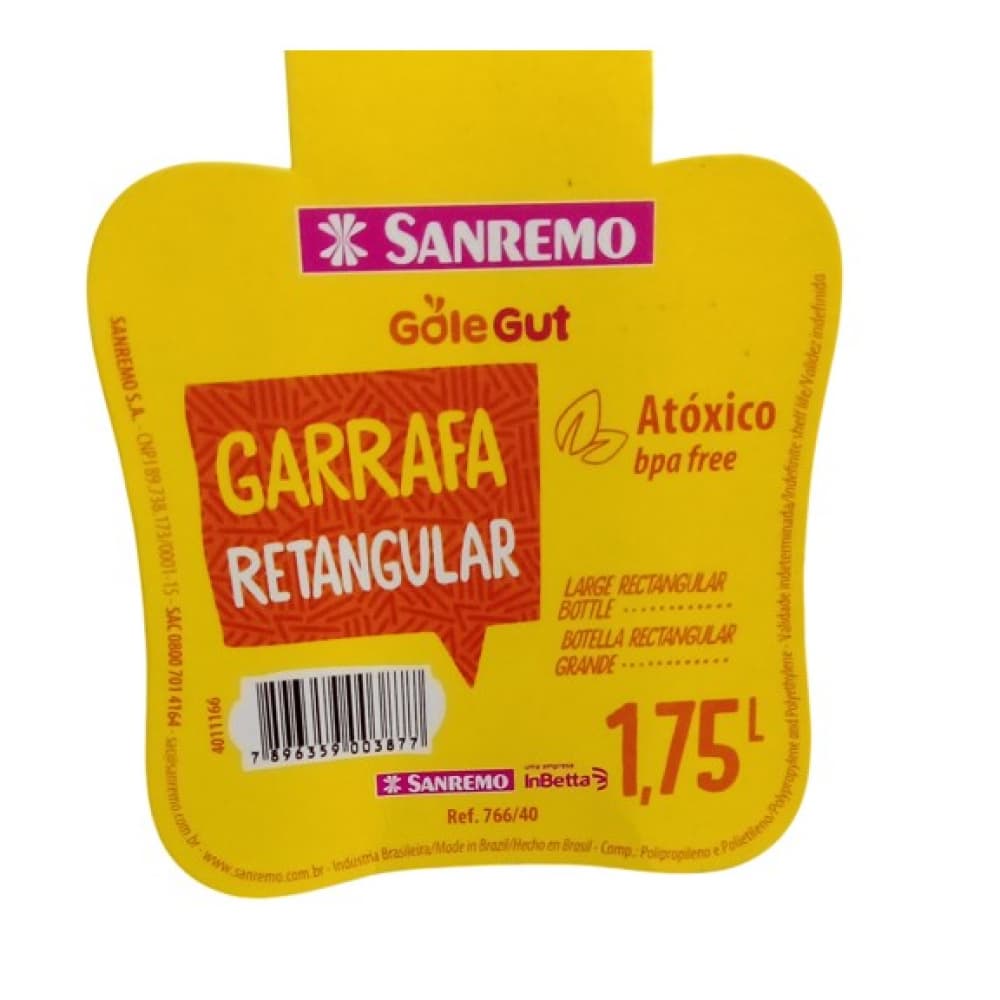 Garrafa rectangular grande Sanremo 1.75 L - Miniatura 2