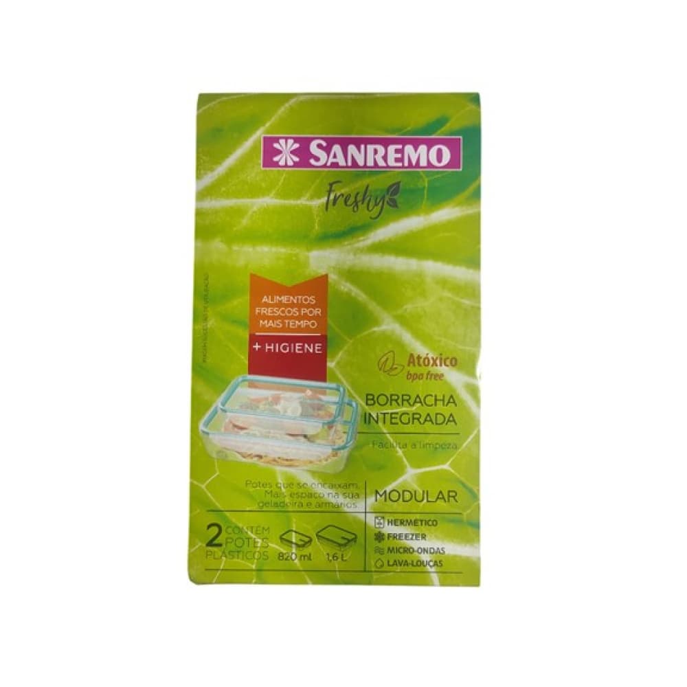 Juego de 2 pozuelo hermético con trabas plásticas Sanremo - Miniatura 4