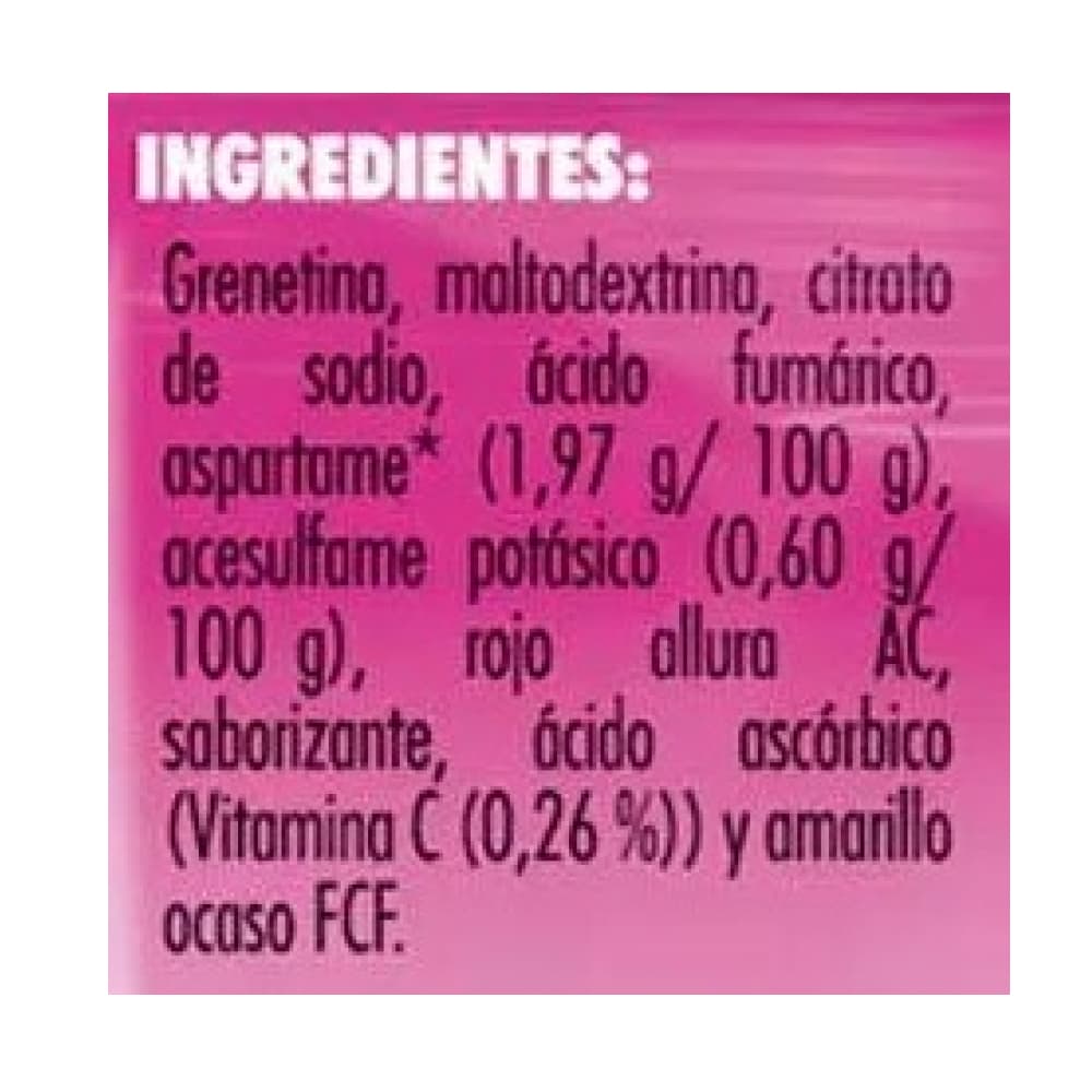 Gelatina sin azúcar fortificada con vitamina C sabor frambuesa Jell-O (25 g) - Miniatura 3