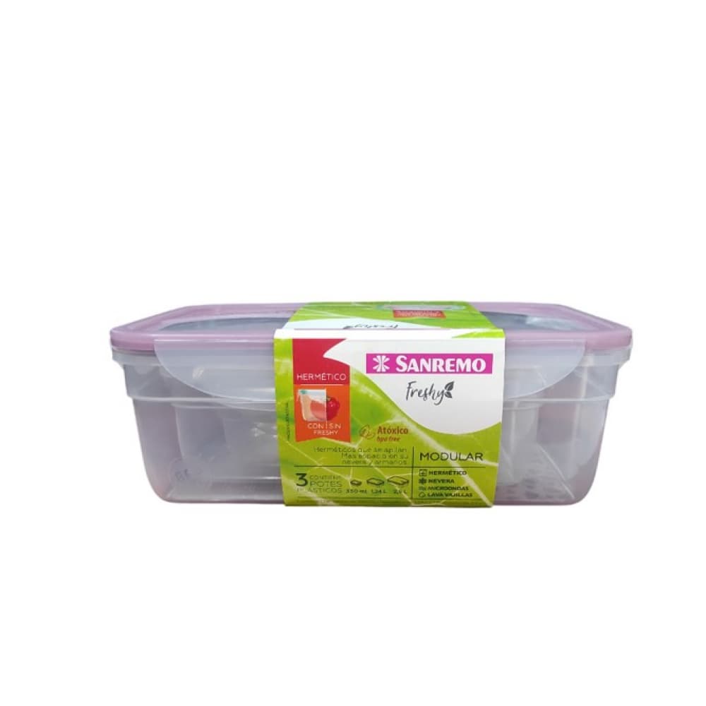 Juego de 3 pozuelo con trabas plásticas Sanremo - Imagen 1