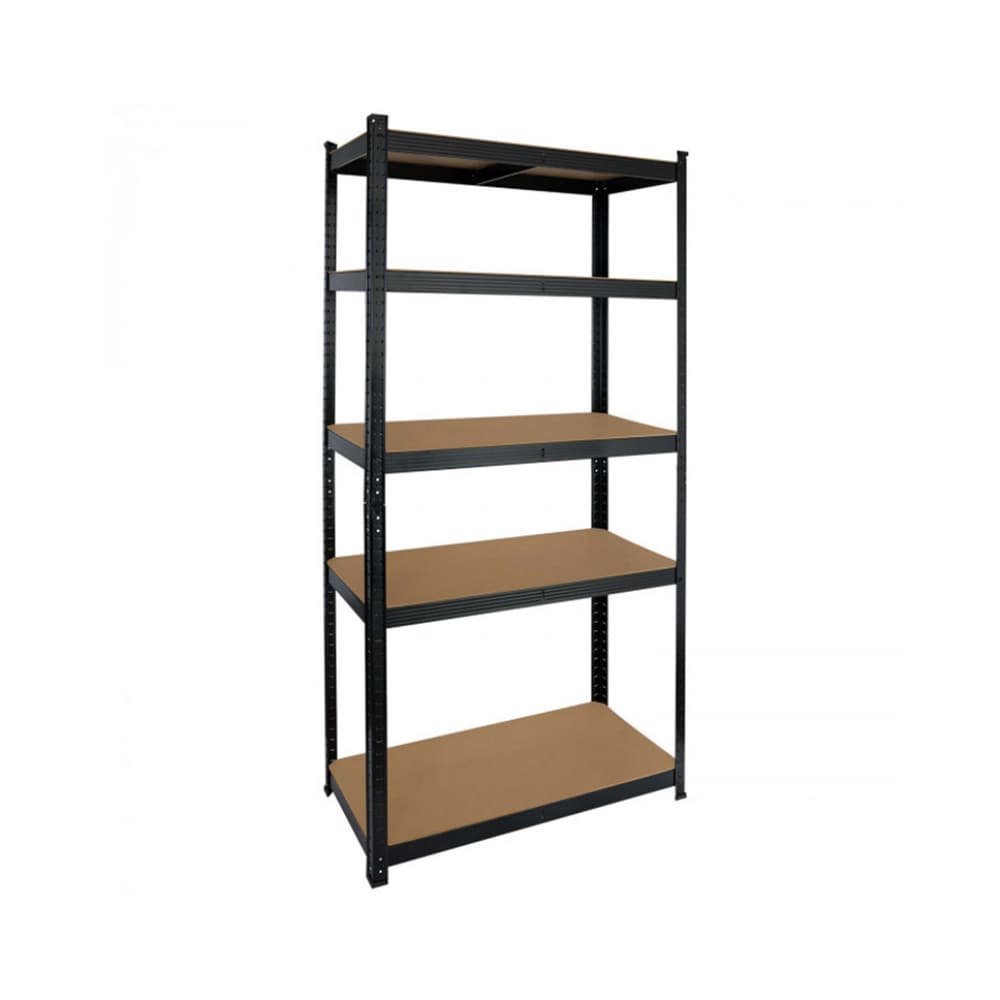 Estantería negra ajustable de 5 entrepaños 40 cm x 90 cm x 180 cm 7 House - Imagen 1