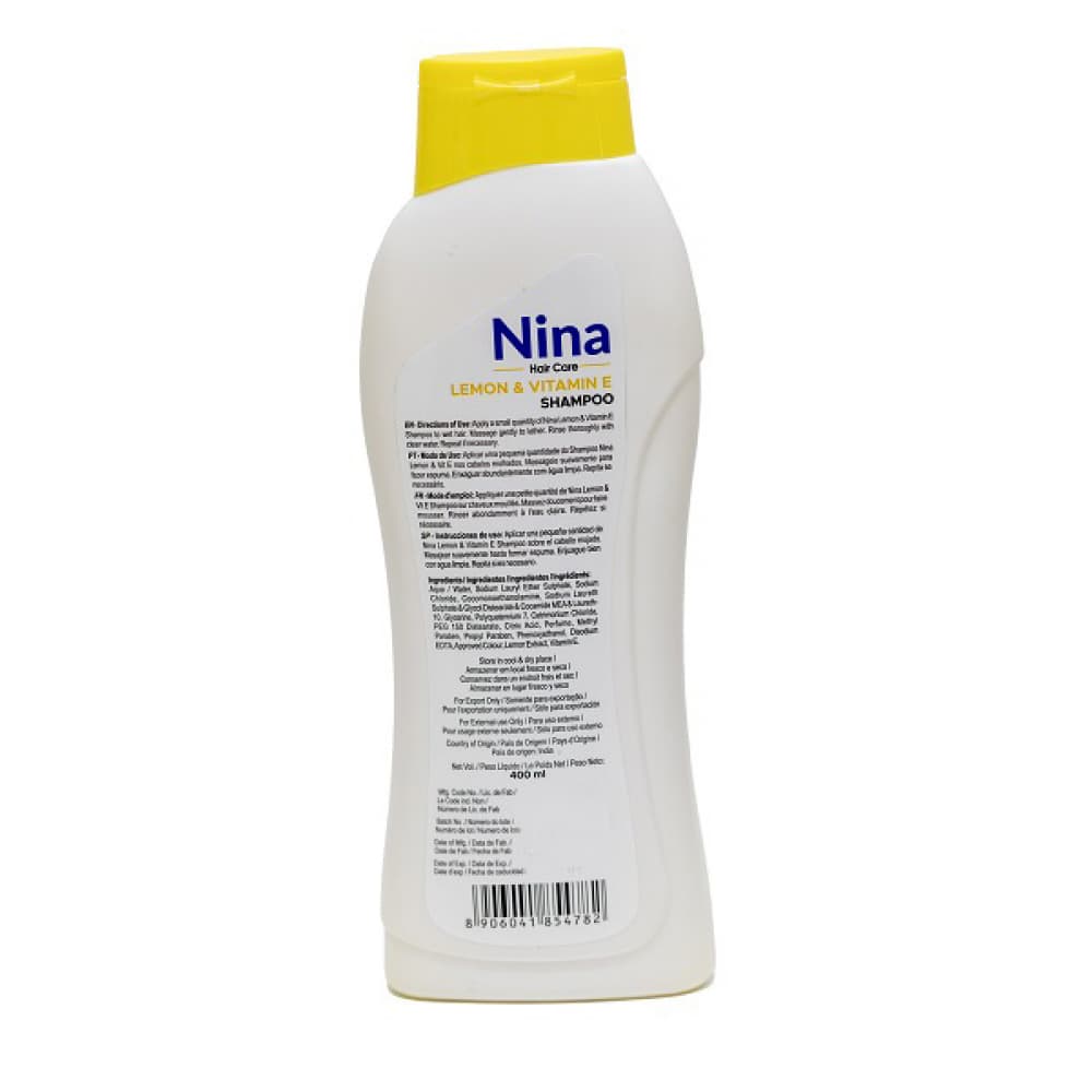 Champú de limón y vitamina E Nina (400 ml) - Miniatura 2
