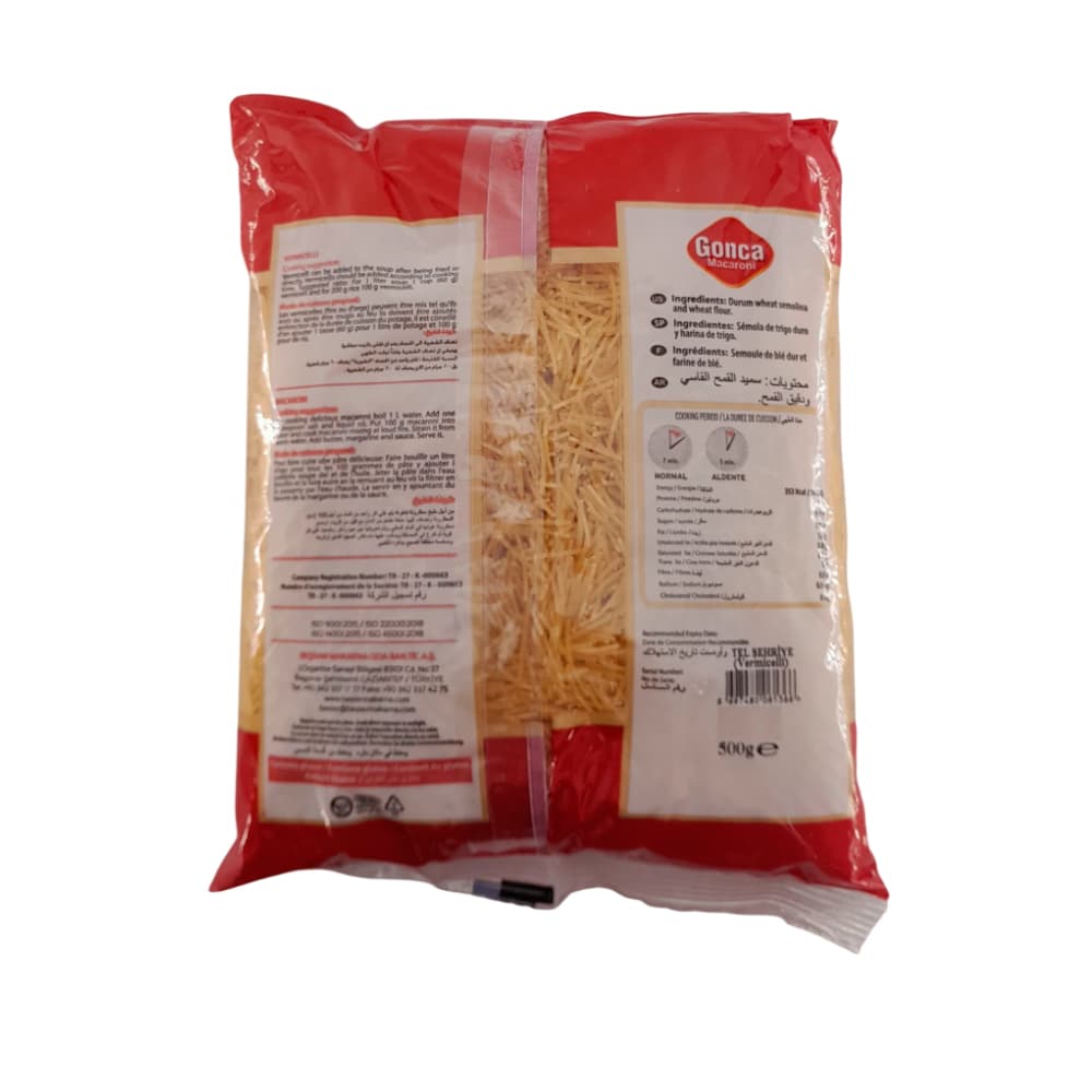 Pastas cortas -Fideos Vermicelli- Gonca (20 x 500 g) - Miniatura 2