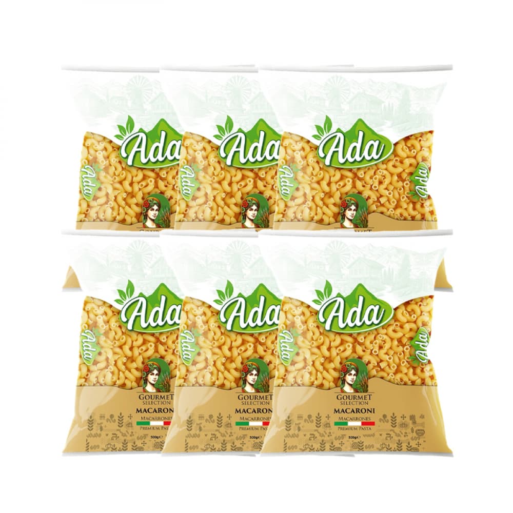 Pasta coditos Ada (6 x 500 g / 1.1 lb) - Imagen 1