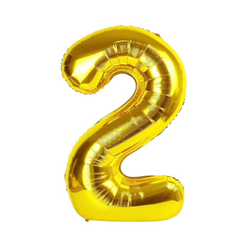 Globo dorado Número 2 Balloon (32 pulgadas) - Imagen 1