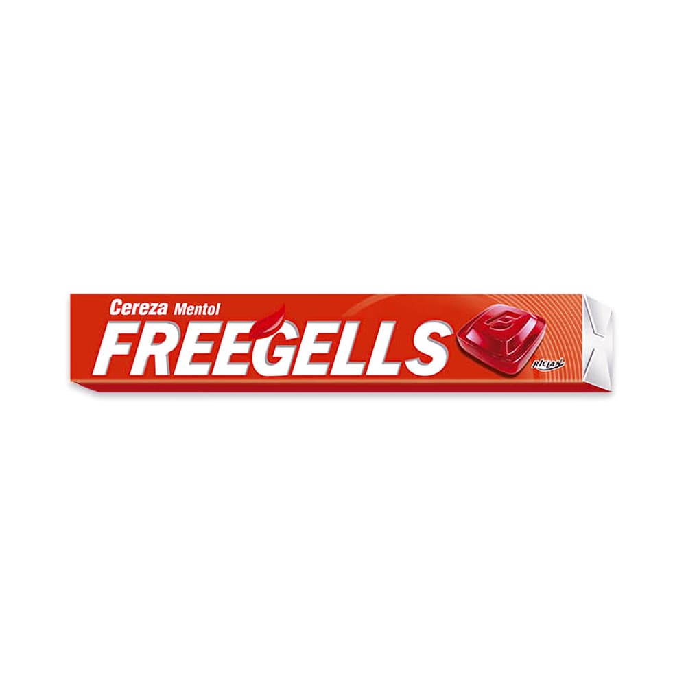 Caramelos duros sabor cereza y mentol Freegells (27.9 g) - Imagen 1