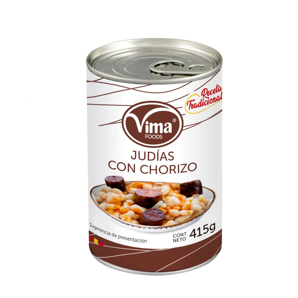Judías con chorizo Vima Foods (415 g / 14.63 oz) - Imagen 1