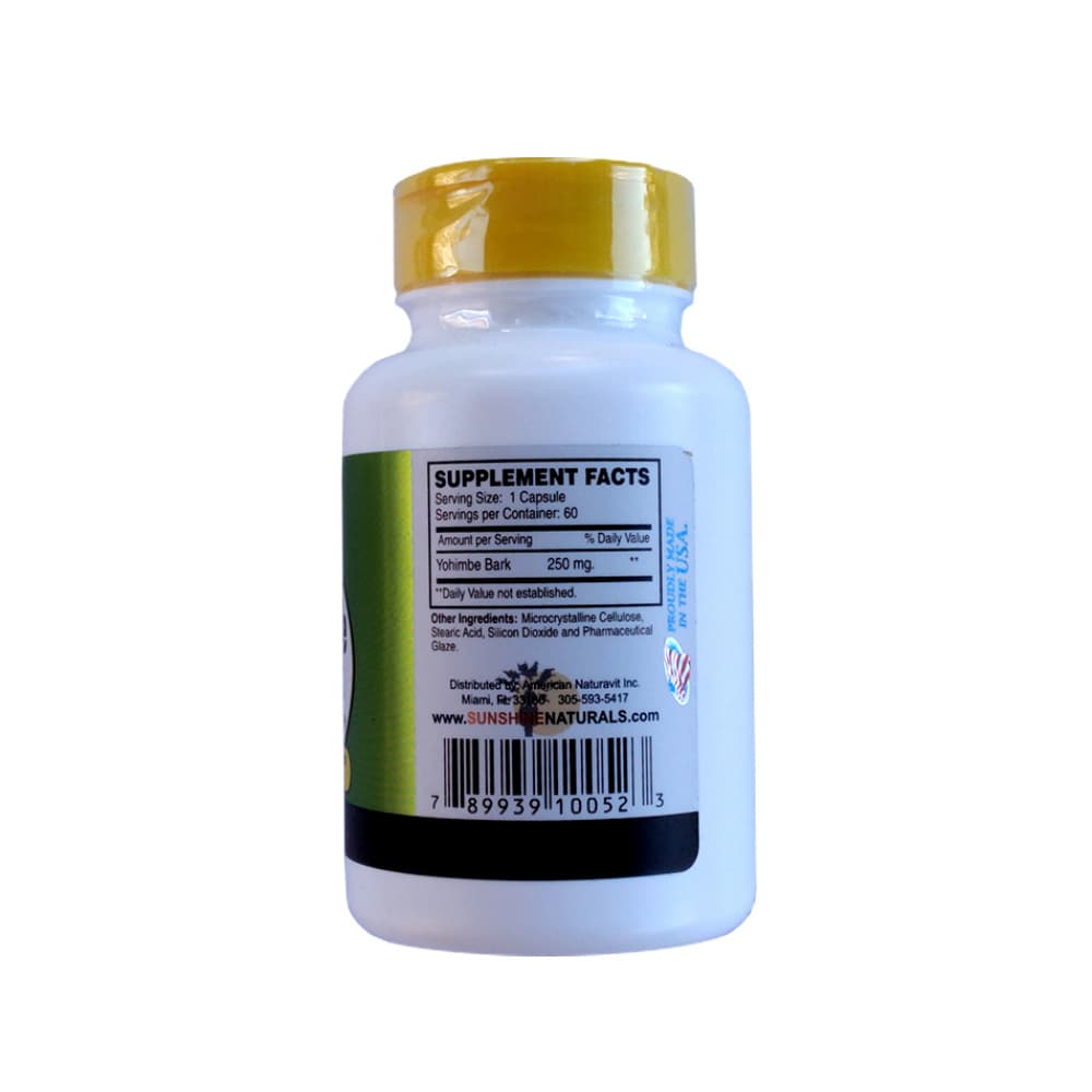 Yohimbe 250 mg Sunchine Naturals (60 cápsulas) - Miniatura 2