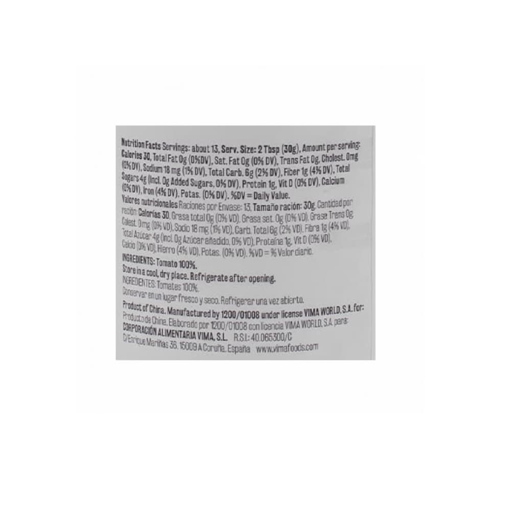 Pasta de tomate Vima Foods (400 g / 14 oz) - Miniatura 2