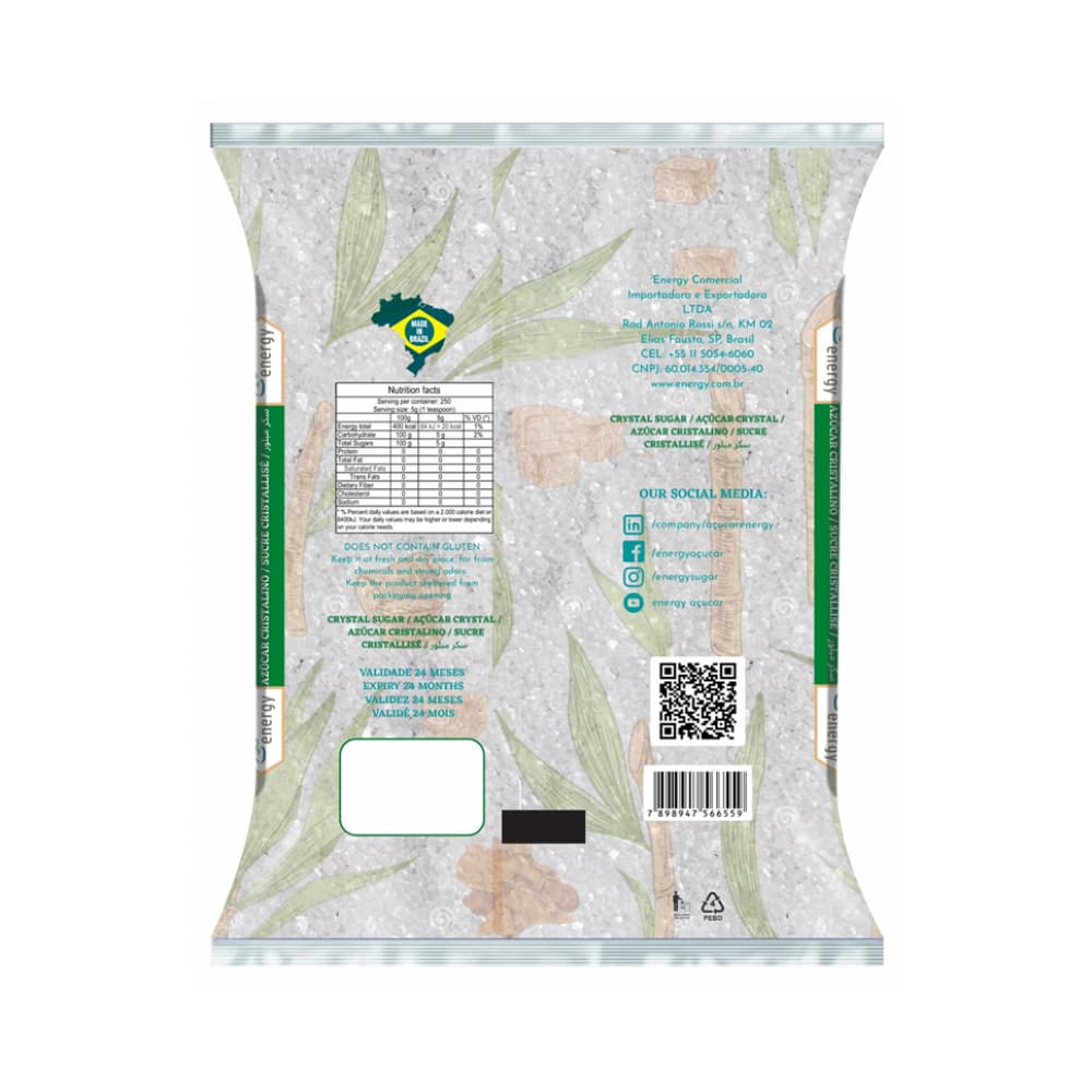 Azúcar blanca cristalino Energy (10 x 1 kg / 2.2 lb) - Miniatura 2