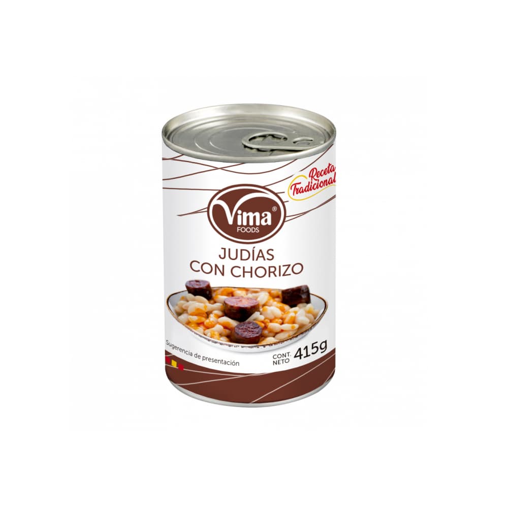 Judías con chorizo Vima Foods (415 g / 14.63 oz) - Imagen 1
