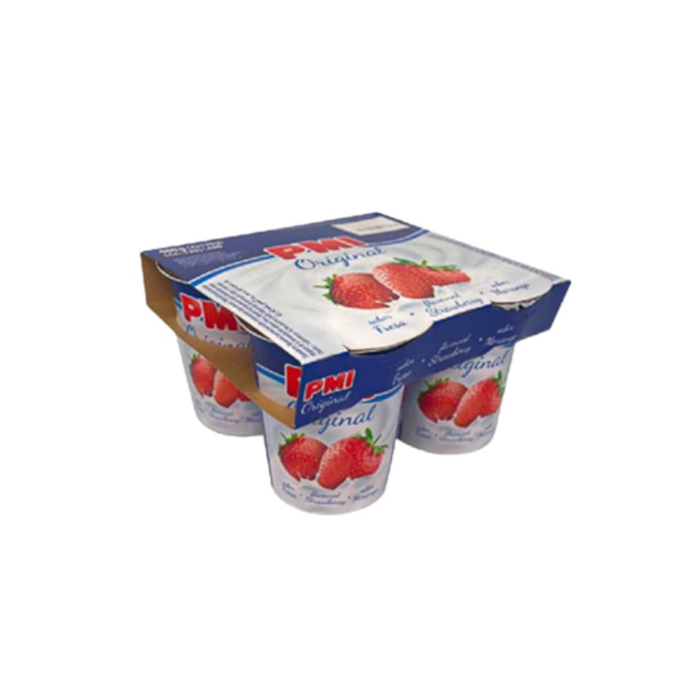 Yogurt sabor fresa Original PMI (4 x 120 g / 4.23 oz) - Imagen 1
