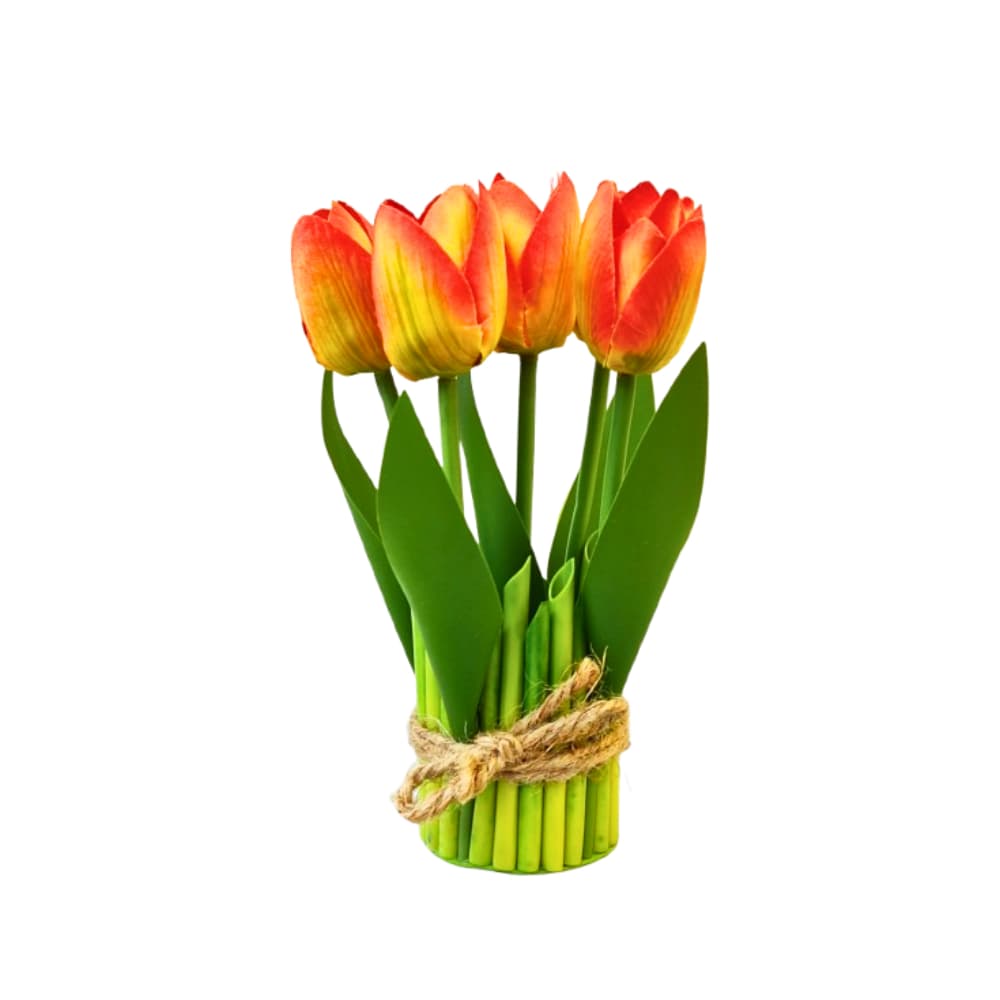 Adorno de maceta con tulipanes - Imagen 1