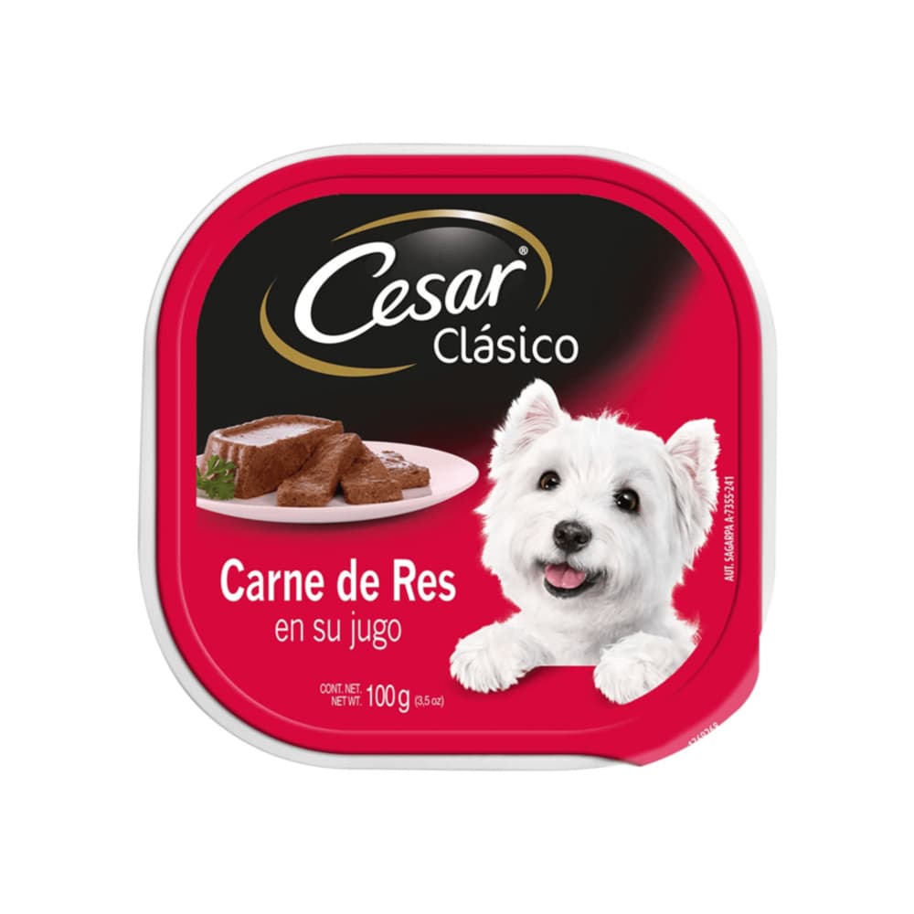 Alimento para perro carne de res en su jugo Clásico Cesar (100 g / 3.5 oz) - Miniatura 1