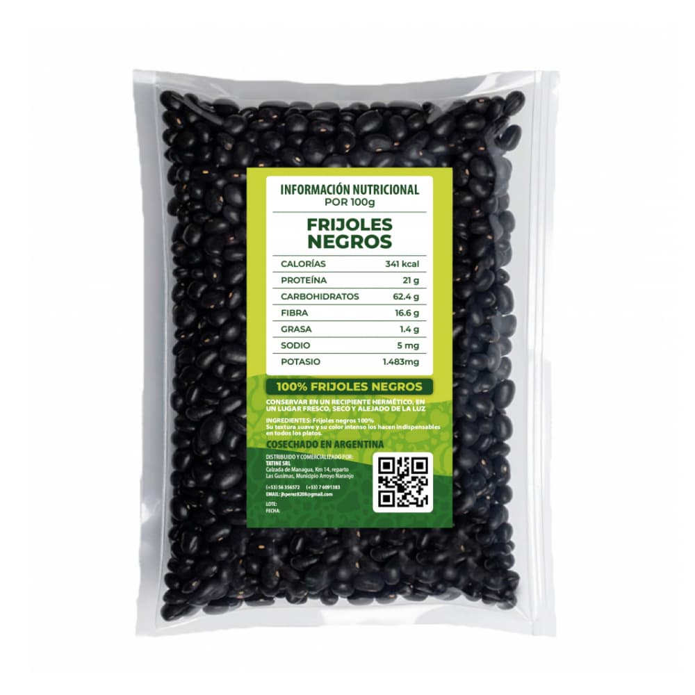 Frijoles negros Campo Vivo (5 x 1 kg / 2.2 lb) - Miniatura 3
