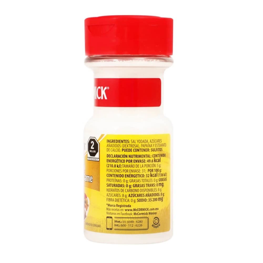 Condimento ablandador de carne McCormick (155 g / 5.46 oz) - Miniatura 2