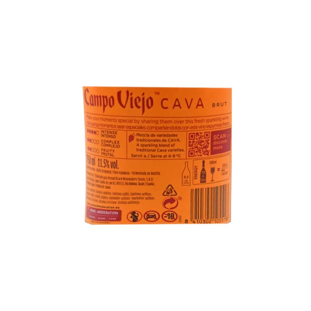 Cava Brut 11.5 % vol Campo Viejo (750 ml) - Miniatura 2