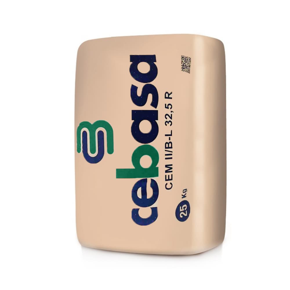 Cemento portland con caliza CEM II/B-L 32.5 R Cebasa (25 kg / 55.12 lb) - Imagen 1