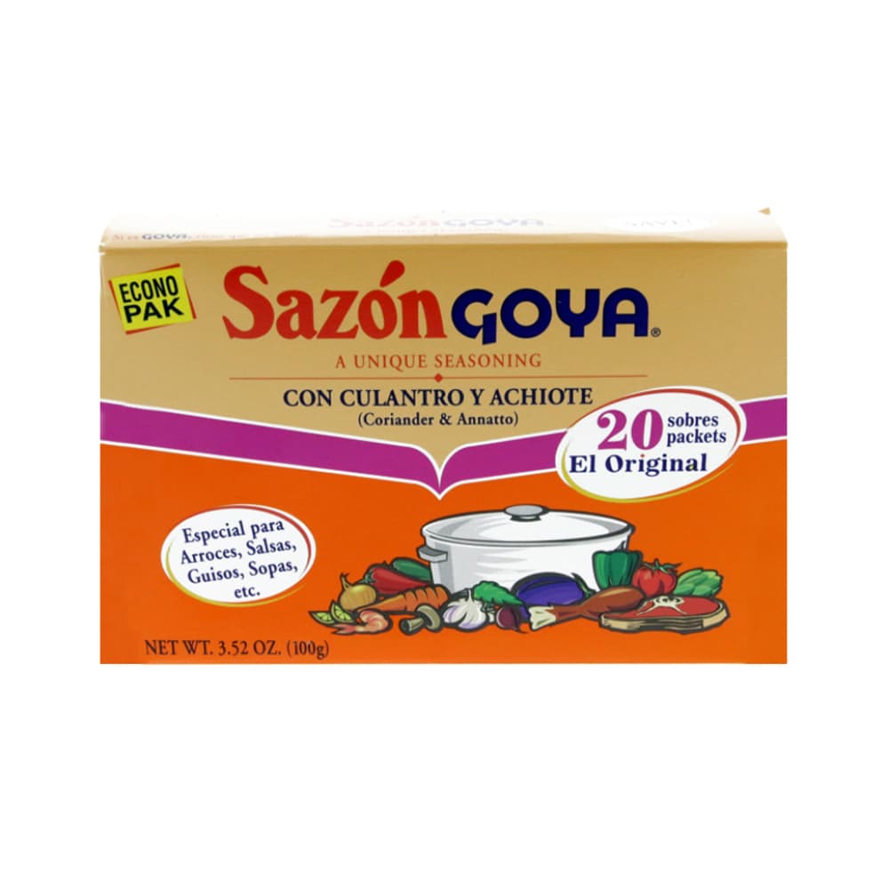 Sazón con culantro y achiote Goya (100 g / 3.52 oz) - Imagen 1