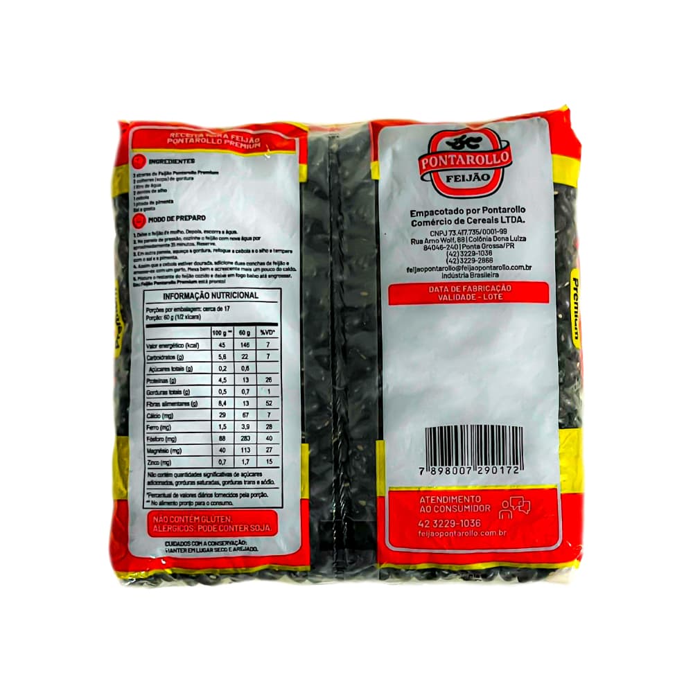 Frijol negro Pontarollo (3 x 500 g / 1.1 lb) - Miniatura 3