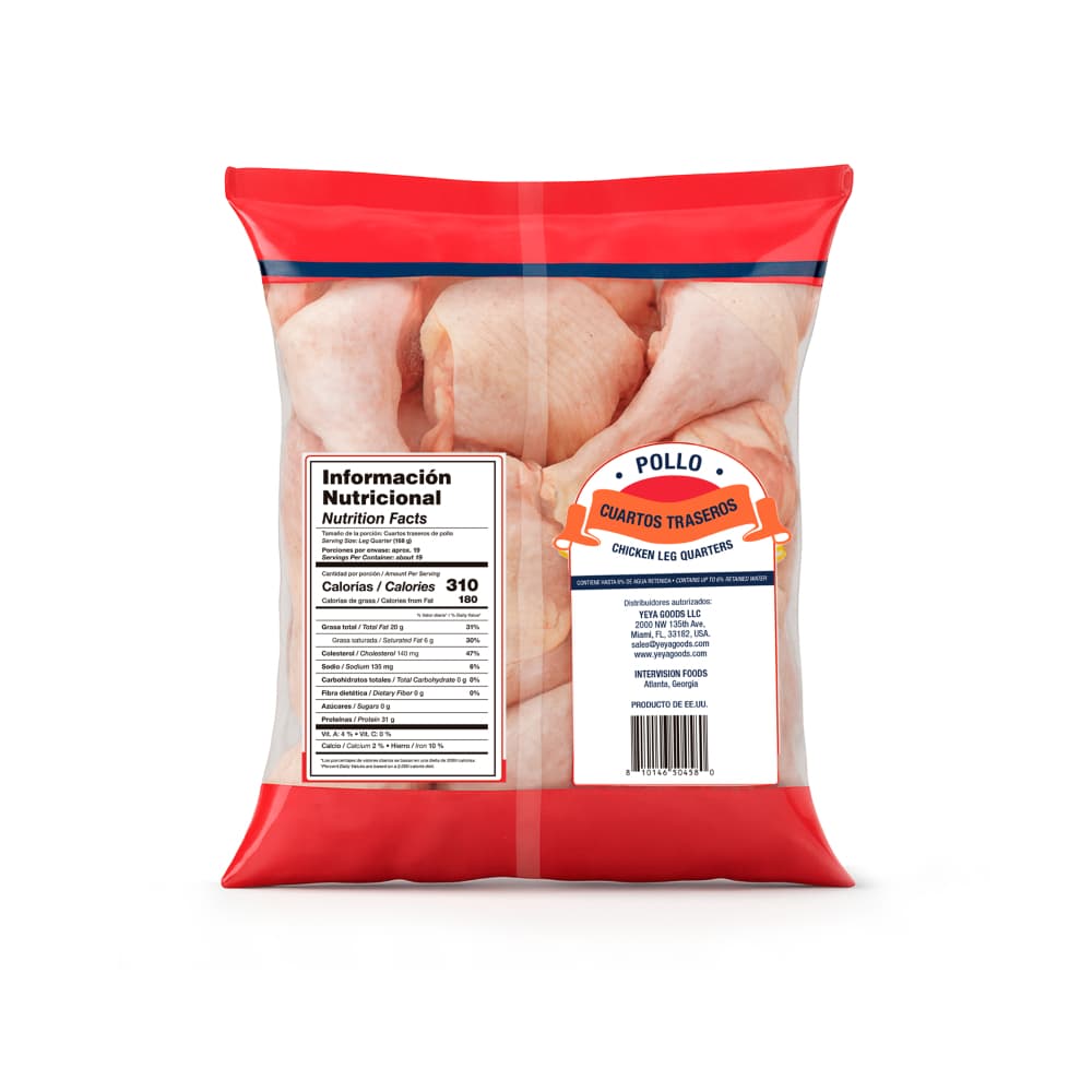 Cuartos traseros de pollo YEYA (5 kg / 11 lb) - Miniatura 3