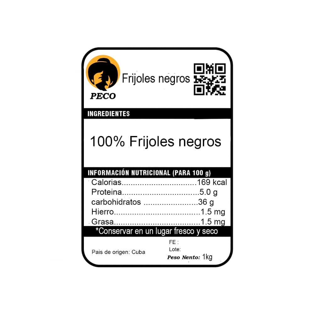 Frijoles negros Peco (3 x 1 kg / 2.2 lb) - Miniatura 3