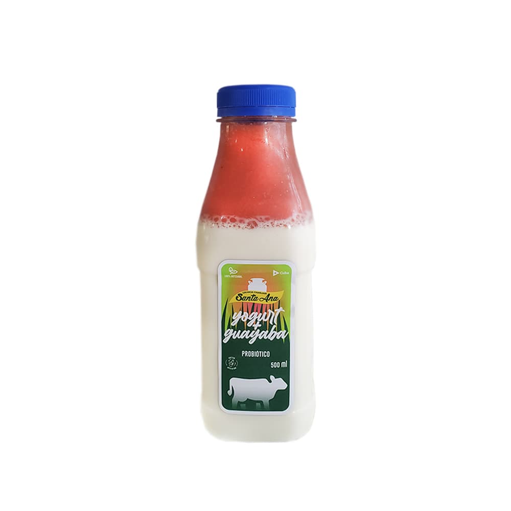 Yogurt probiótico con pulpa de guayaba para mezclar (500 ml) - Imagen 1