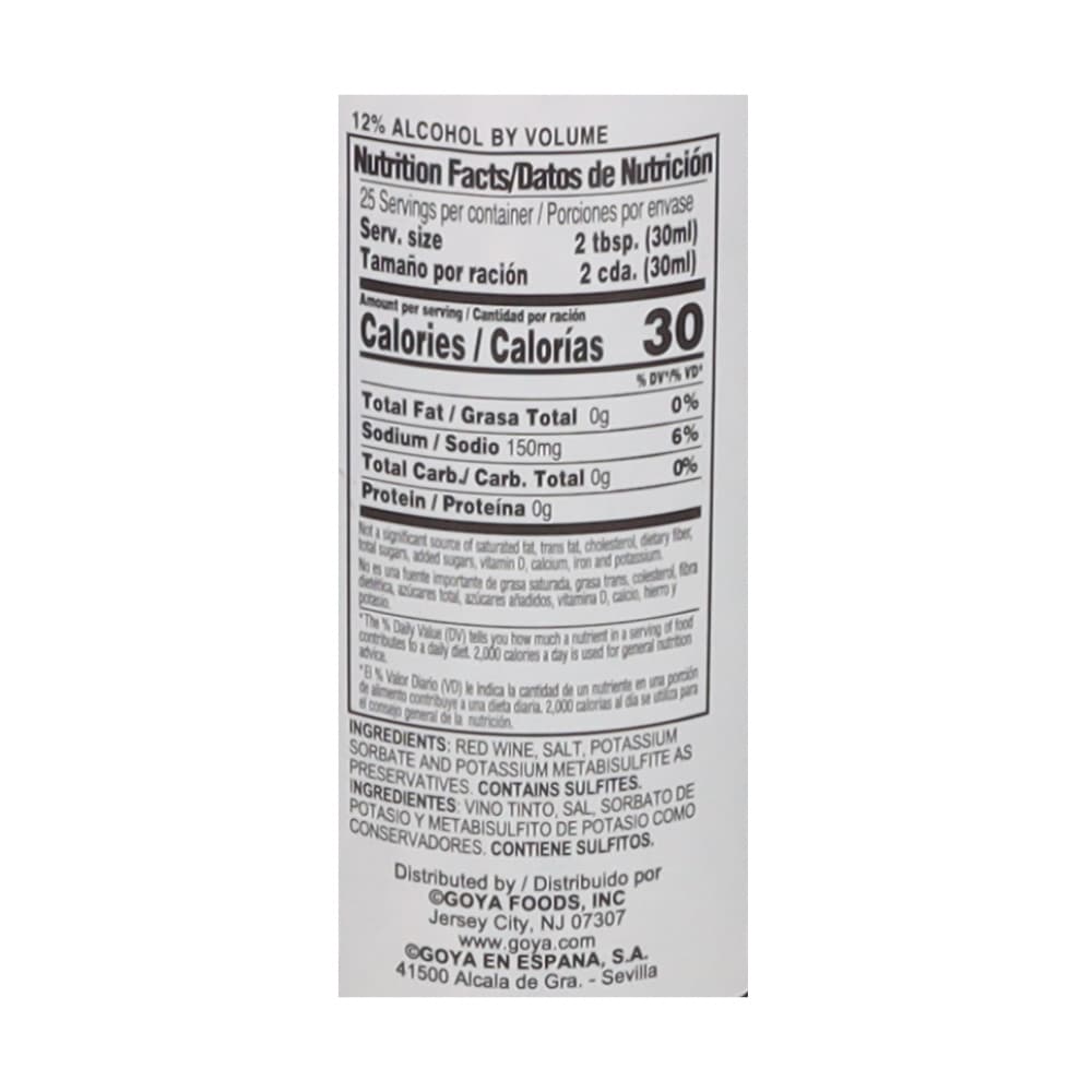 Vino tinto de cocinar Goya (750 ml) - Miniatura 2