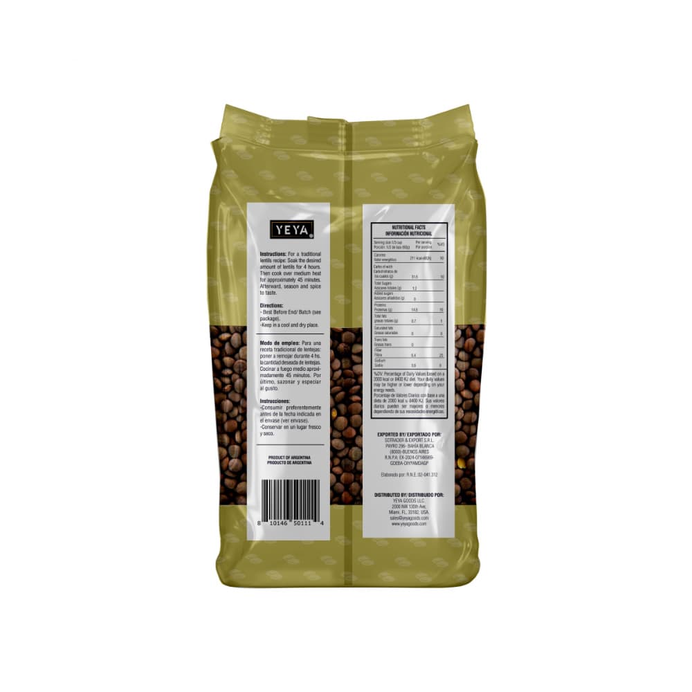 Lentejas Yeya (5 x 1 kg / 2.2 lb) - Miniatura 2