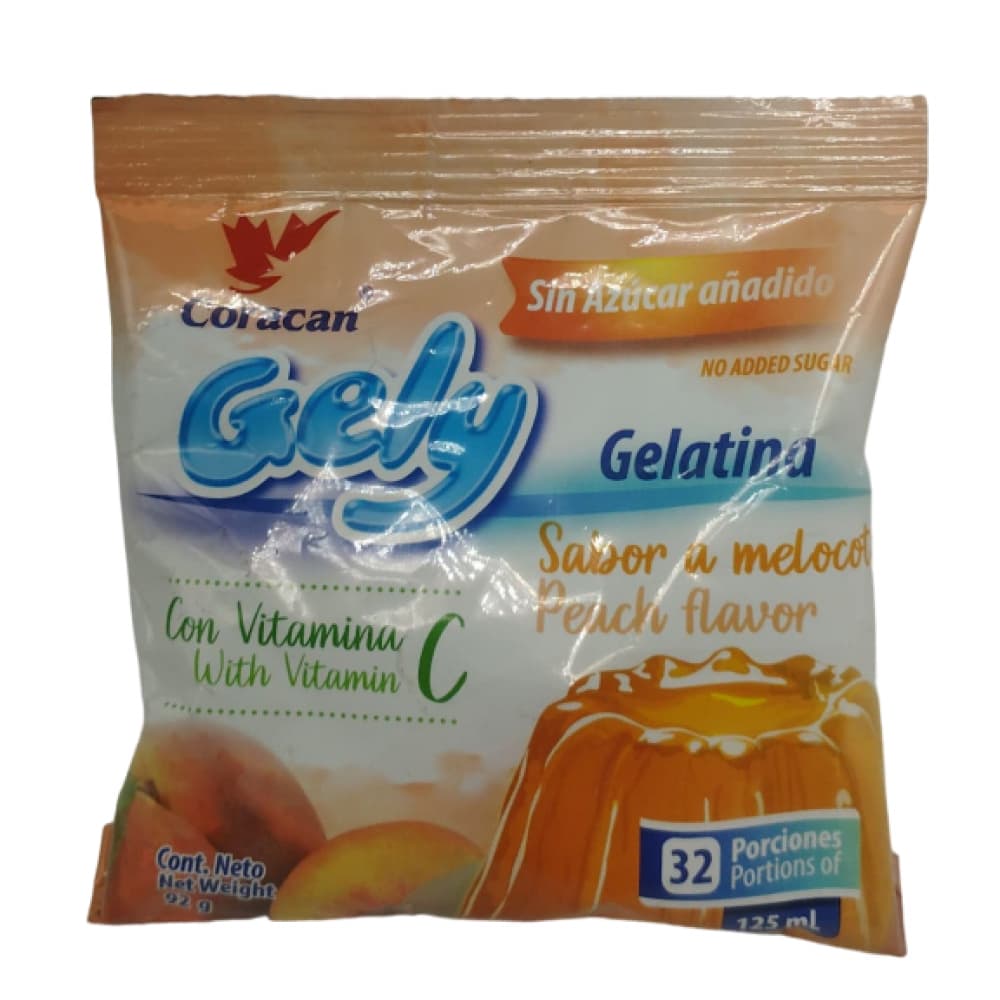 Gelatina de melocotón Gely (92 g / 3.25 oz) - Imagen 1