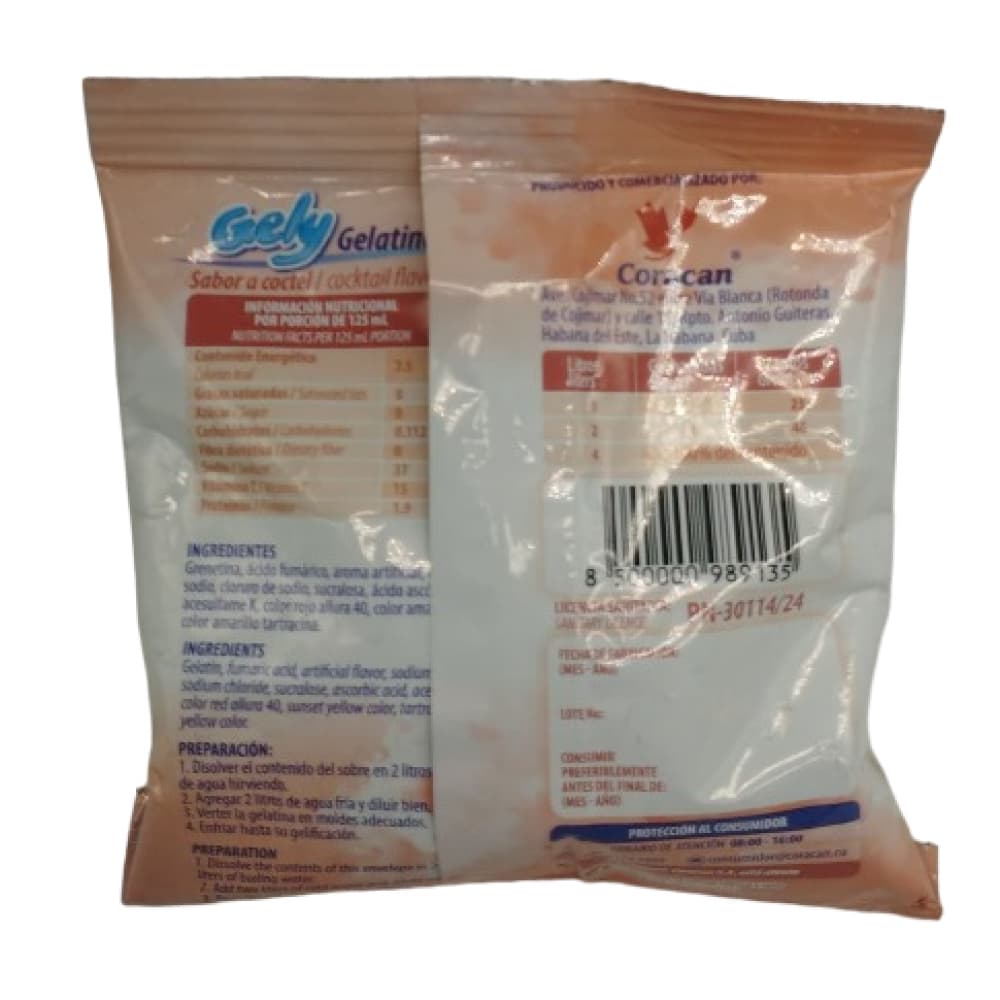 Gelatina de cóctel Gely Coracan (92 g / 3.25 oz) - Miniatura 2