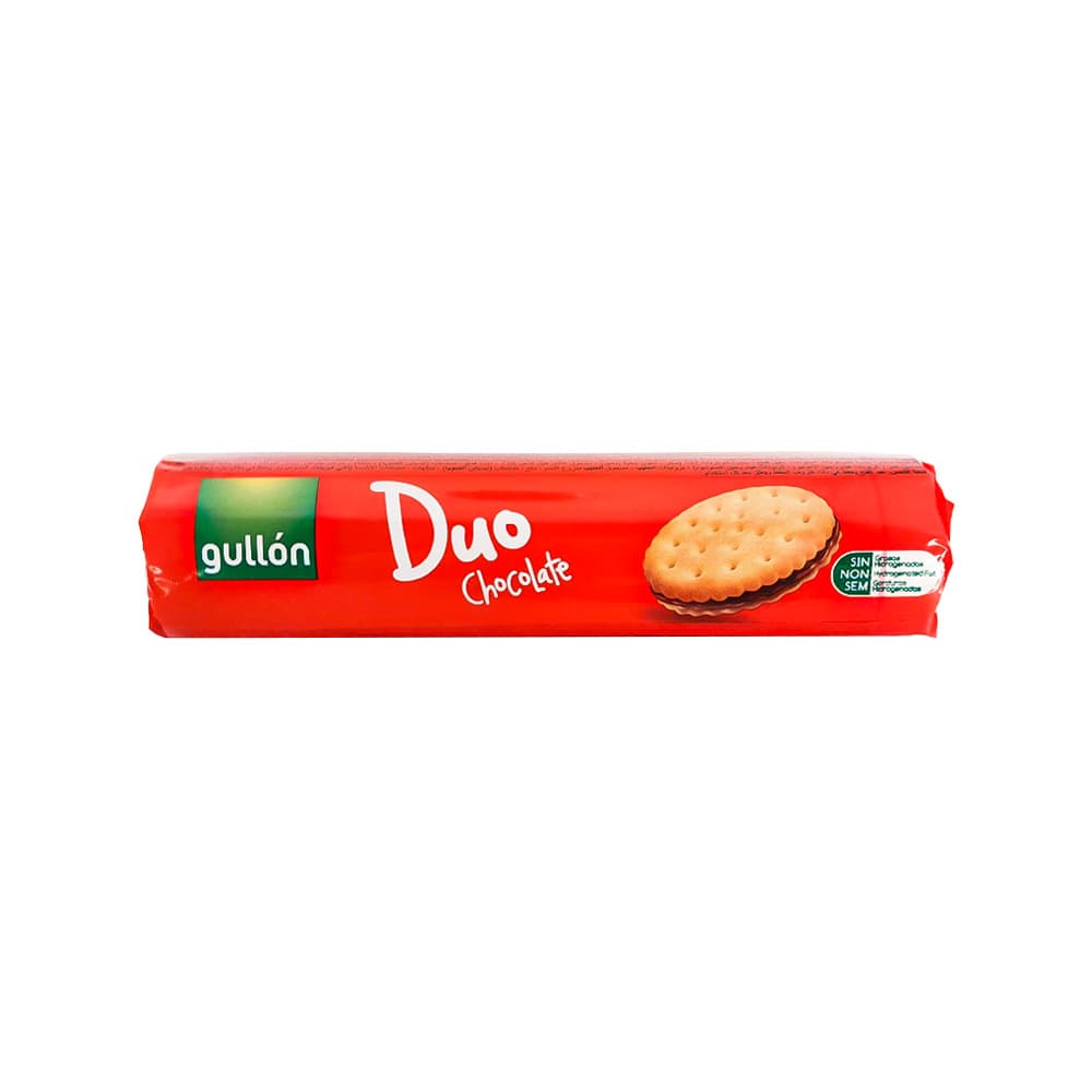 Galletas sándwich rellenas de crema de chocolate Duo Gullón (250 g / 8.8 oz) - Imagen 1