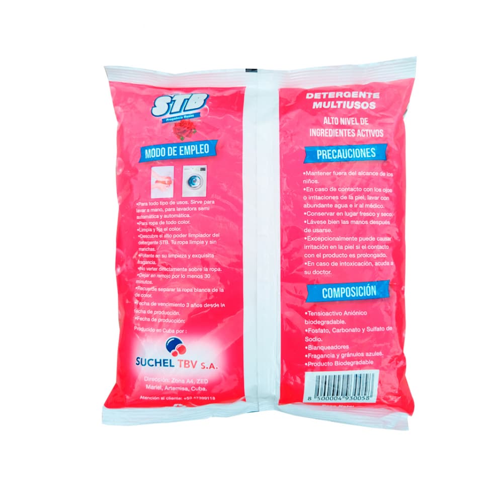 Detergente en polvo fragancia rosas STB (1 kg / 2.2 lb) - Miniatura 4