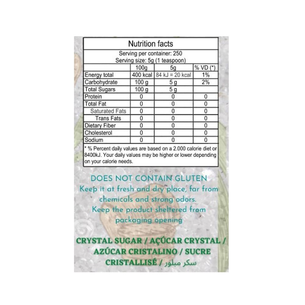 Azúcar blanca cristalina Energy (1 kg / 2.2 lb) - Miniatura 3