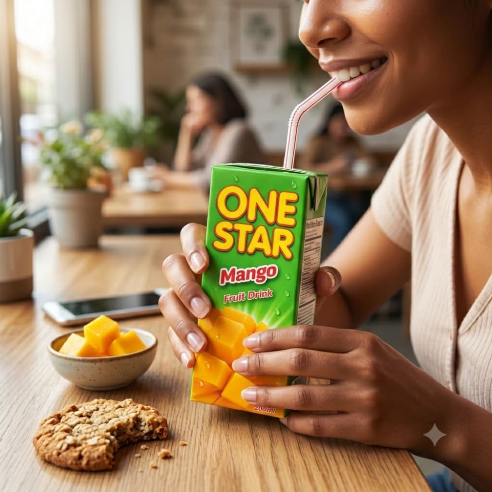 Caja de jugo de frutas sabor mango One Star (27 x 200 ml) - Miniatura 5