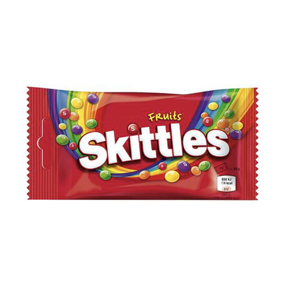 Caramelos recubiertos con capa crujiente sabor frutas Skittles (38 g / 1.34 oz) - Imagen 1