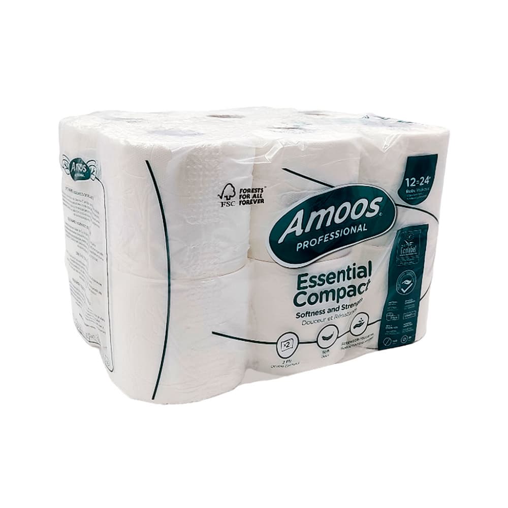 Papel sanitario doméstico profesional Amoos (12 U) - Imagen 1