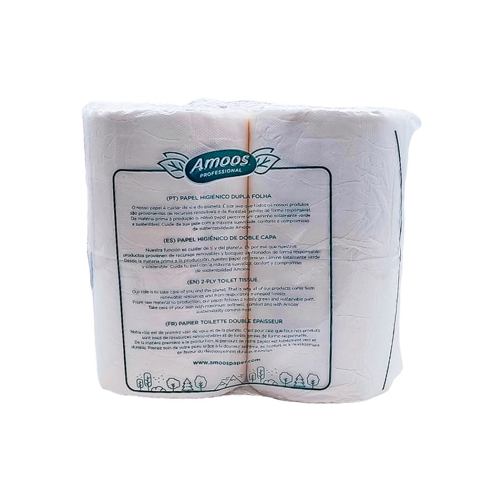 Papel sanitario doméstico profesional Amoos (12 U) - Miniatura 3