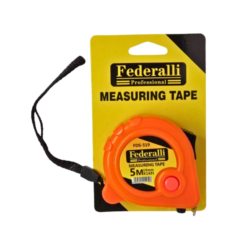 Cinta métrica - 5 m / 16 FT × 19 mm - Federalli Professional - Imagen 1