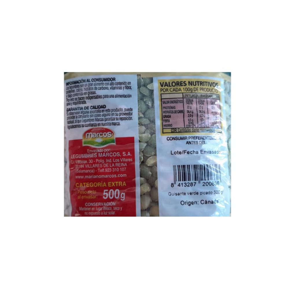 Chícharo verde Marcos (500 g / 1.1 lb) - Miniatura 2