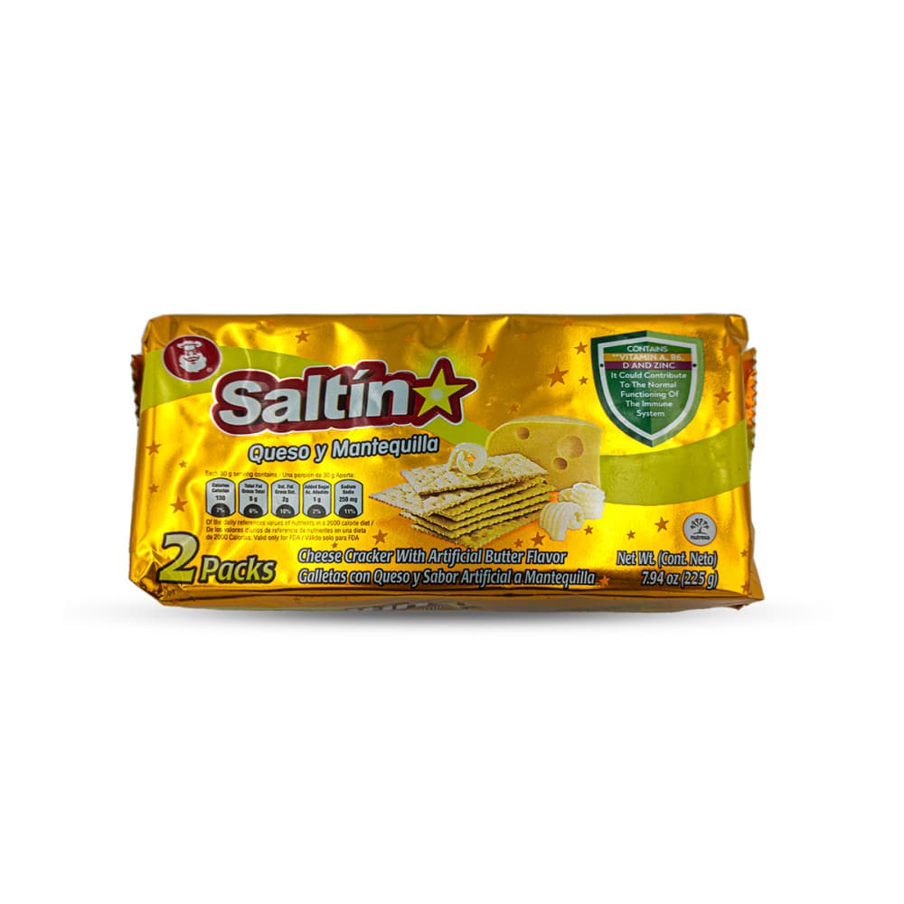 Galletas sabor queso y mantequilla Saltín (225 g / 7.94 oz) - Imagen 1
