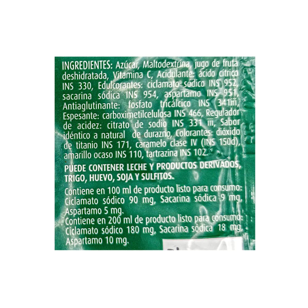 Refresco instantáneo sabor durazno Zuko (20 g) - Miniatura 2