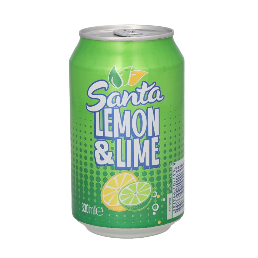 Refresco gaseado de limón y lima Santa (330 ml) - Imagen 1
