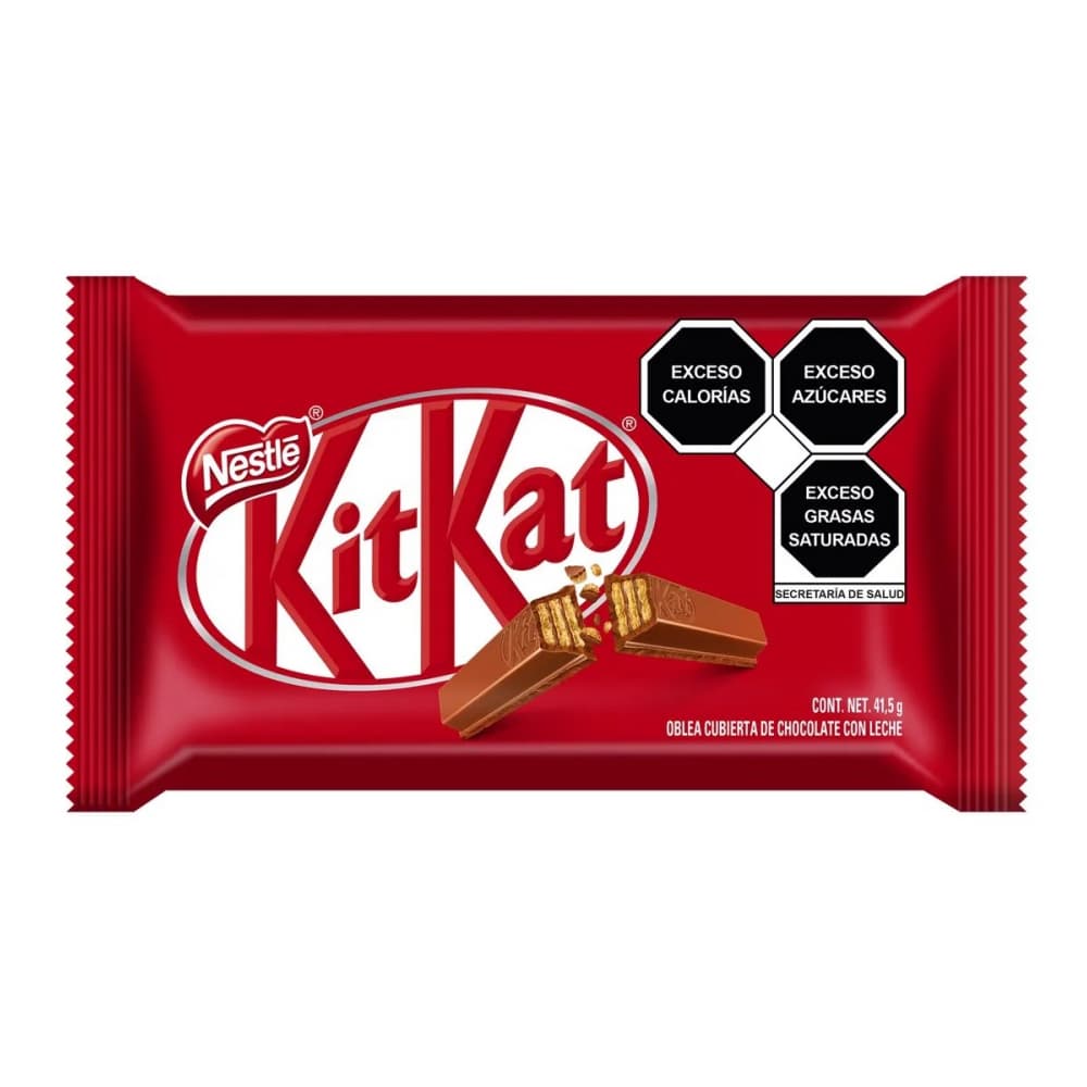 Oblea -barra- cubierta de chocolate con leche KitKat Nestlé (41.5 g / 1.46 oz) - Imagen 1