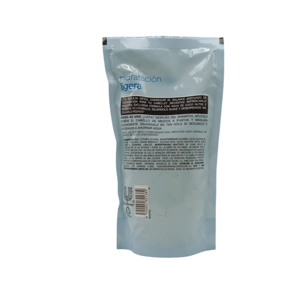 Acondicionador de agua de coco -Hidratación ligera- Sedal (300 ml) - Miniatura 2