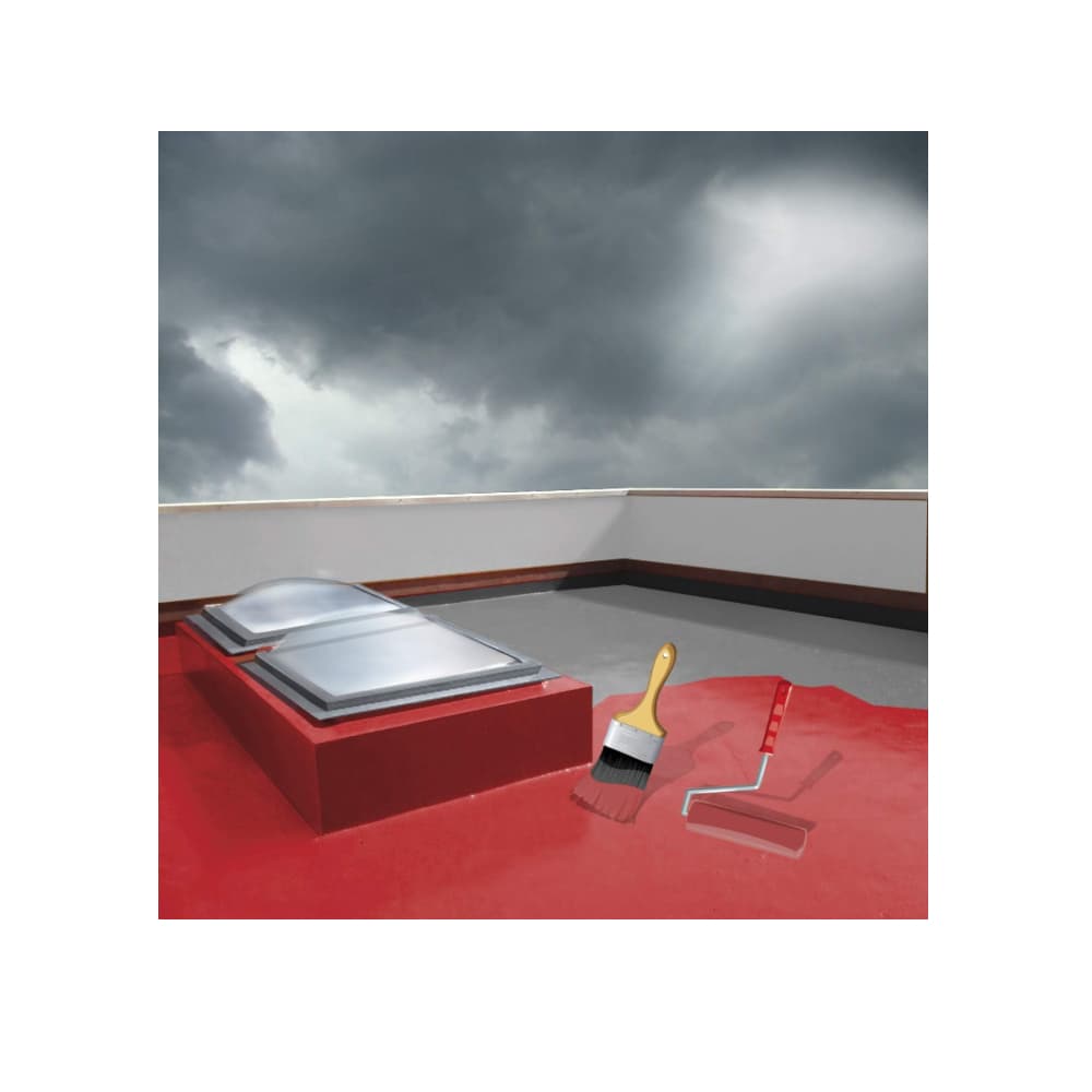 Impermeabilizante rojo a base de resina elastomérica Newkim (20 kg / 44 lb) - Miniatura 4