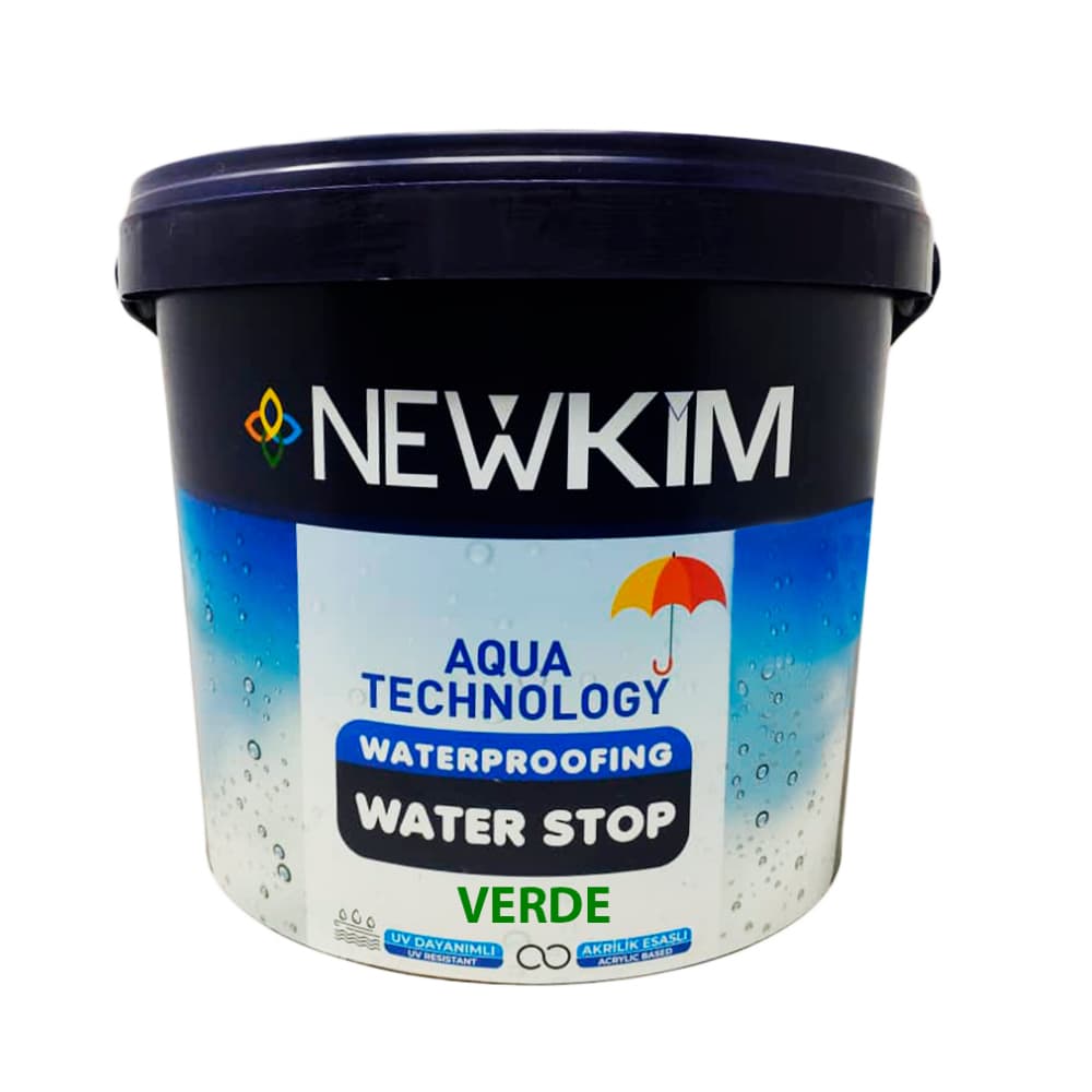 Impermeabilizante verde a base de resina elastomérica Newkim (20 kg / 44 lb) - Imagen 1