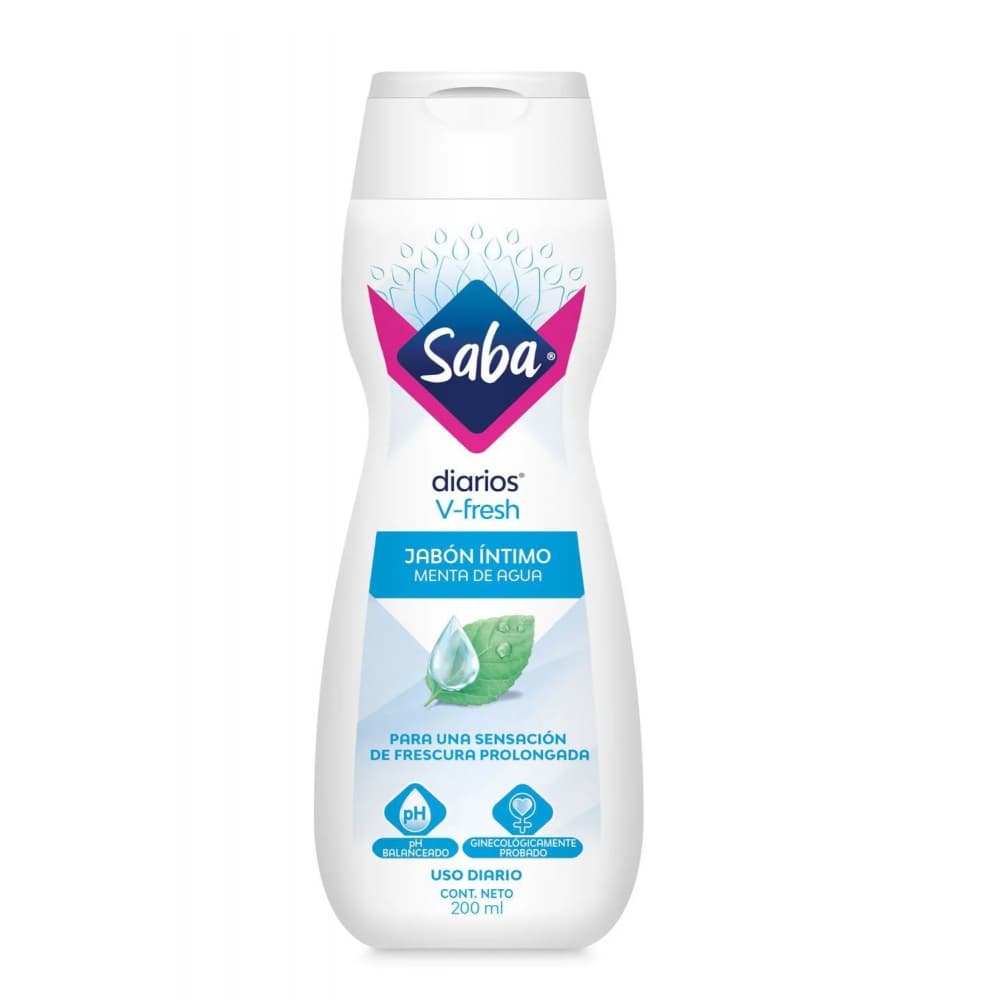Jabón íntimo menta de agua V-Fresh Saba Diarios (200 ml) - Imagen 1