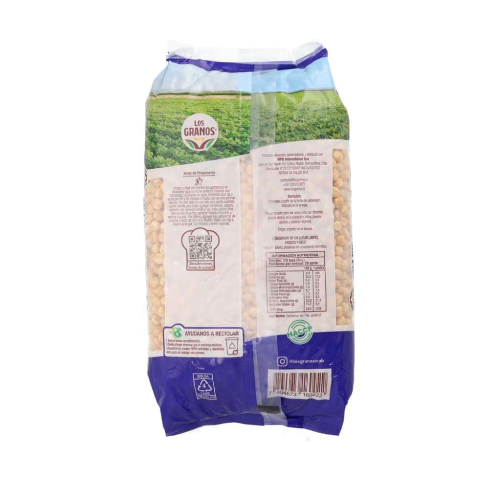 Garbanzos sin piel LOS GRANOS (1 kg / 2.2 lb) - Miniatura 2