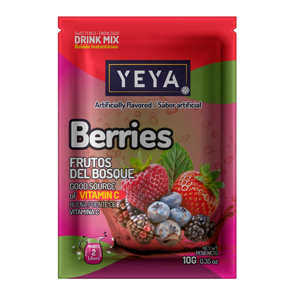 Refresco instantáneo sabor frutos del bosque YEYA (10 g) - Imagen 1
